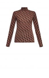 Printed Turtleneck Top at BCBGMAXAZRIA