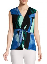 Printed Twist Top by Dona Karan at Lord and Taylor