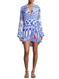 Printed V-neck Tassel dress by Rococo Sand at Saks Fifth Avenue