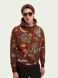  Printed and Embroidered Hoodie at Scotch & Soda