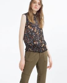 Printed blouse at Zara