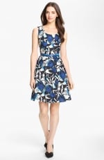 Printed blue dress at Nordstrom