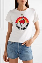 Printed cotton-jersey T-shirt at Net A Porter