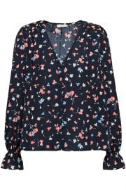 Printed crepe de chine blouse at The Outnet