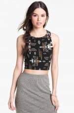 Printed crop racerback tank by Mimi Chica at Nordstrom