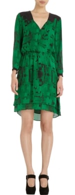 Printed crossover dress by Parker at Barneys Warehouse