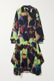 Printed georgette shirt dress at Net a Porter