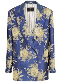 Printed jacquard double breasted jacket - Etro - Women Luisaviaroma at Luisaviaroma