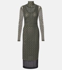 Printed midi dress in green - Dries Van Noten at Mytheresa