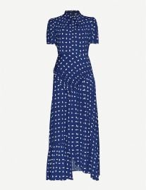 Printed ruched crepe maxi dress at Selfridges