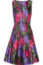 Printed satin-twill dress at The Outnet