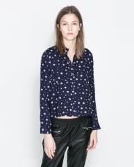 Printed shirt with pockets at Zara