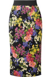 Printed silk-blend pencil skirt at Net A Porter