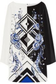 Printed silk-crepe mini dress at The Outnet