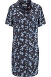 Printed silk-crepe mini dress at The Outnet