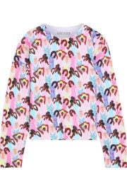 Printed stretch-cotton jersey sweatshirt at The Outnet