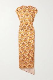 Printed stretch-jersey wrap-effect maxi dress at Net a Porter