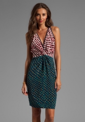 Printed twist dress by 10 Crosby by Derek Lam at Revolve