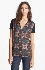 Printed zip front top by The Kooples at Nordstrom