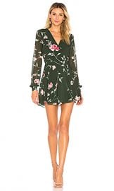 Privacy Please Castor Wrap Dress in Evergreen Floral from Revolve com at Revolve