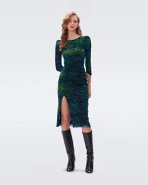 Priyanka Reversible Mesh Dress Diane von Furstenberg at DVF