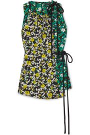 Proenza Schouler - Floral-print crepe top at Net A Porter