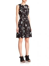 Proenza Schouler - Pleated Floral Crepe De Chine Dress at Saks Fifth Avenue