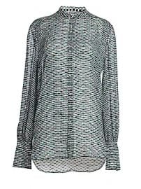 Proenza Schouler - Printed Chiffon Silk Button-Down Blouse at Saks Fifth Avenue