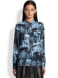 Proenza Schouler - Spray-Print Silk Blouse at Saks Fifth Avenue