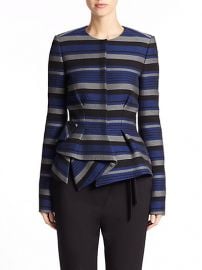 Proenza Schouler - Striped Crepe Peplum Jacket at Saks Fifth Avenue