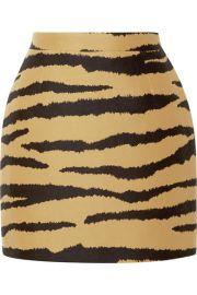 Proenza Schouler - Tiger-print wool and silk-blend jacquard mini skirt at Net A Porter