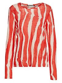 Proenza Schouler - Zebra Stripe Long Sleeve T-Shirt at Saks Fifth Avenue