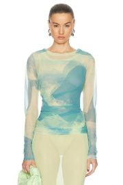 Proenza Schouler Amber Top in Cyan FWRD at FWRD