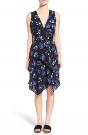 Proenza Schouler Asymmetrical Floral Print Wrap Dress at Nordstrom