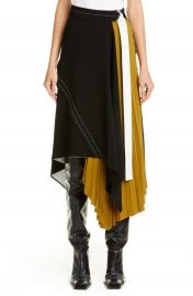 Proenza Schouler Asymmetrical Side Pleat Crepe Skirt   Nordstrom at Nordstrom