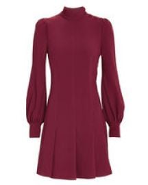 Proenza Schouler BALLOON SLEEVE CREPE MINI DRESS at Intermix