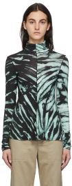 Proenza Schouler Blue  Black Proenza Schouler White Label Spiral Tie-Dye Turtleneck at ssense