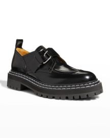 Proenza Schouler Buckle detail chunky leather loafers at Neiman Marcus