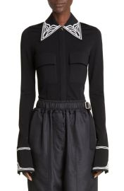 Proenza Schouler CloquJacquard Knit Button-Up Shirt at Nordstrom