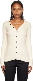 Proenza Schouler Cotton Cashmere Rib Knit Cardigan at Ssense