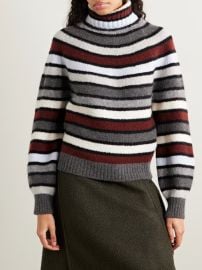 Proenza Schouler Danea Striped Cashmere Blend Oversized Sweater at Net a Porter