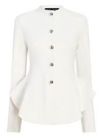 Proenza Schouler Dasha Buttoned Jacket White at Farfetch