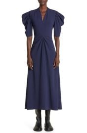 Proenza Schouler Deep V-Neck Crepe Midi Dress at Nordstrom