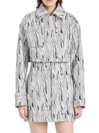 Proenza Schouler Della Marble-Jacquard Crop Jacket | Saks Fifth Avenue at Saks Fifth Avenue