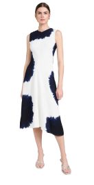 Proenza Schouler Ella Dress In Printed Viscose Crepe White Multi 0 at Shopbop