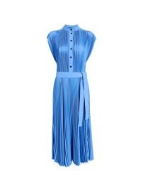 Proenza Schouler Farah Pleated Midi Dress Blue at Farfetch