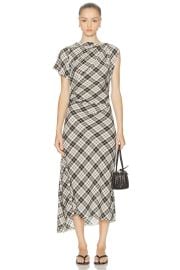 Proenza Schouler Hallie Crinkled Plaid Dress at FWRD
