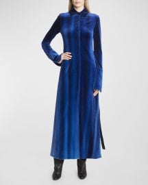 Proenza Schouler Ice-Dyed Velvet Shirtdress at Neiman Marcus