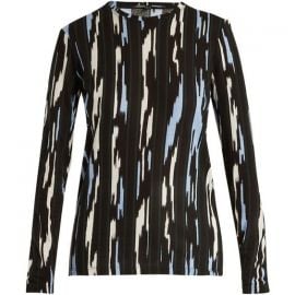 Proenza Schouler Ikat stripe-print long-sleeved cotton T-shirt  at Net a Porter