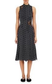 Proenza Schouler Lace-Inset Silk Midi-Dress at Barneys 